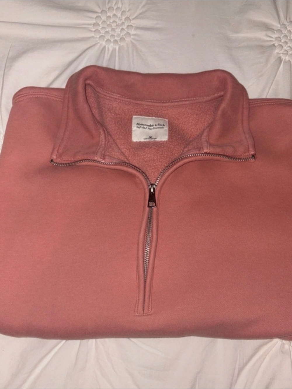 Abercrombie & Fitch Dusty Rose Half-Zip Pullover